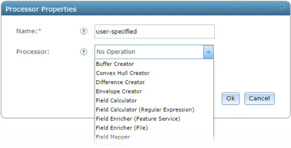 Processor properties showing available processors.