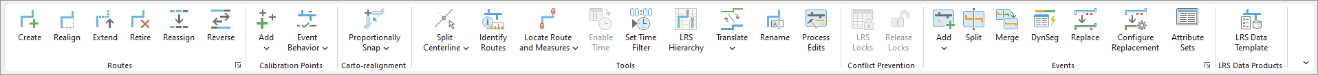 Location Referencing tab in ArcGIS Pro